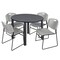 Regency Kee Round Table & Chair Set, Wood, Metal, Polypropylene Top, Grey TB48RNDGYBPBK44GY - alternate 1